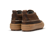 Women's Carson 3 Eye Boot in Bourbon leather, heel view