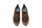 Women's Carson 3 Eye Boot in Bourbon leather, top view