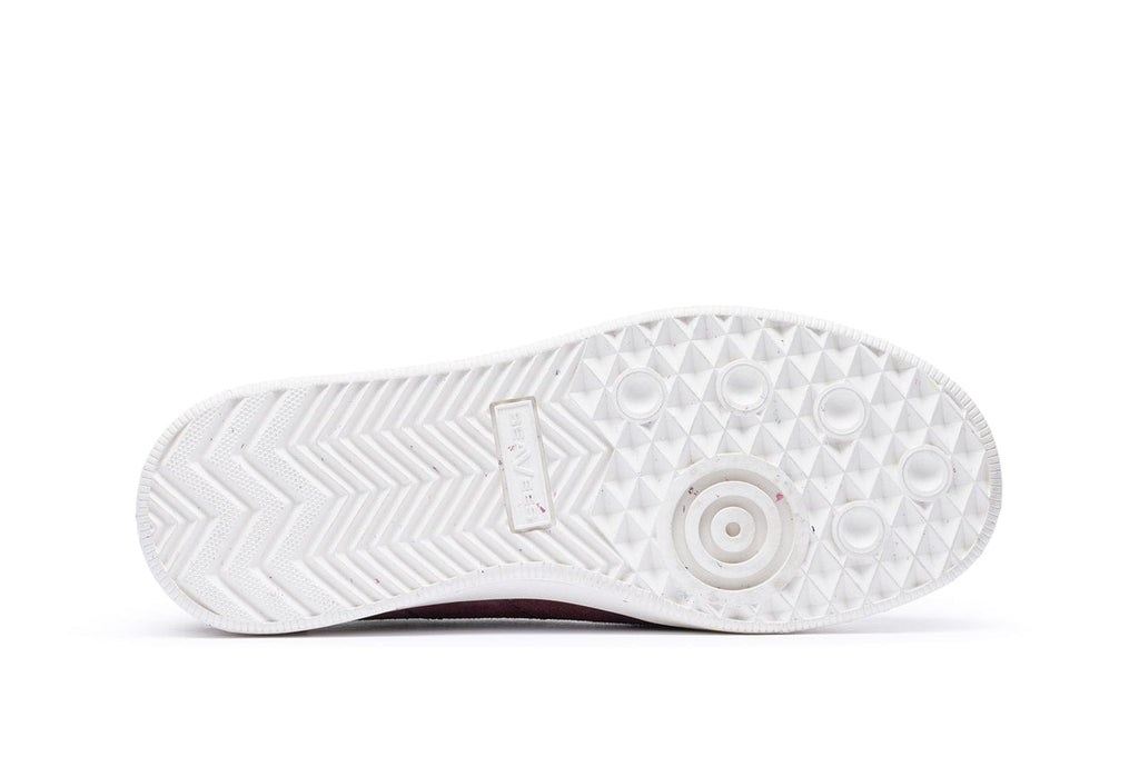 Women's Clipper Sneaker in Plum suede, outsole view