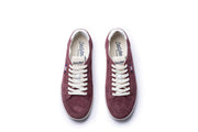 Women's Clipper Sneaker in Plum suede, top view