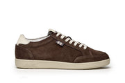 Women's Clipper Sneaker in Espresso suede, side view