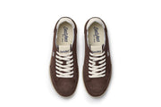 Women's Clipper Sneaker in Espresso suede, top view