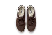 Women's Clipper Sneaker in Espresso suede, top view, alternate shot 2