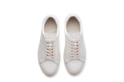 Women's Diamond Cup sneaker in White leather, top view