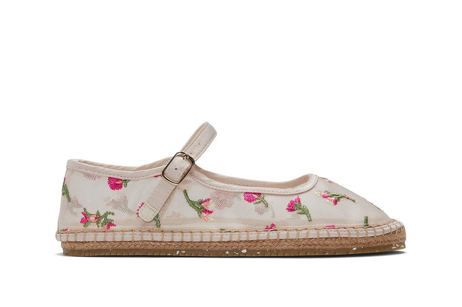 Women's Miramar Espadrille in Bloom mesh, side view
