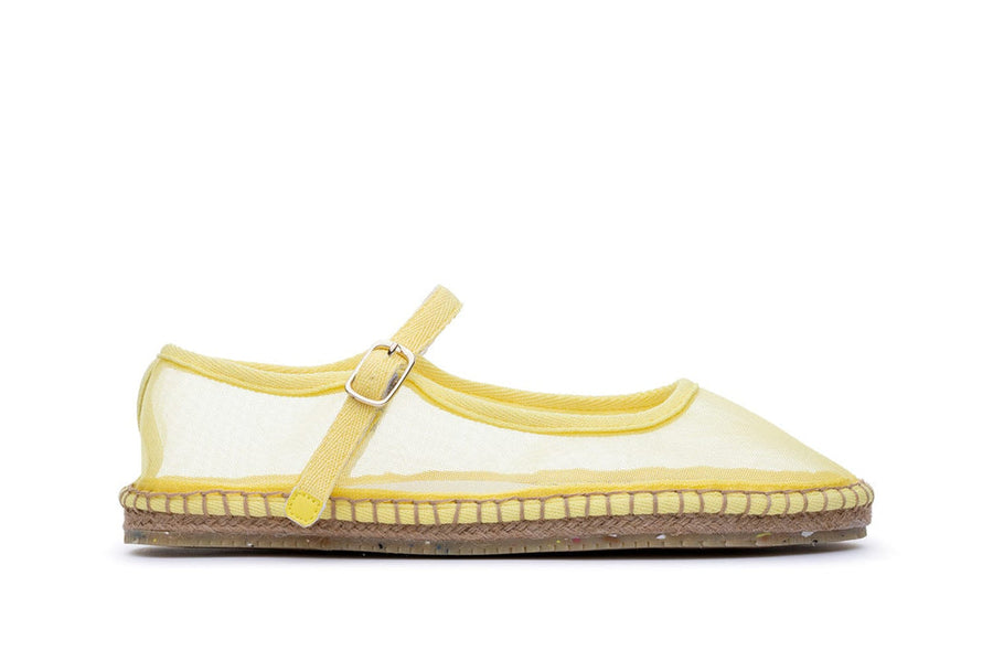 Women's Miramar Espadrille in Butter mesh, side view