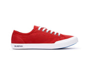 Women's Monterey Sneaker in Forever Red canvas, side view