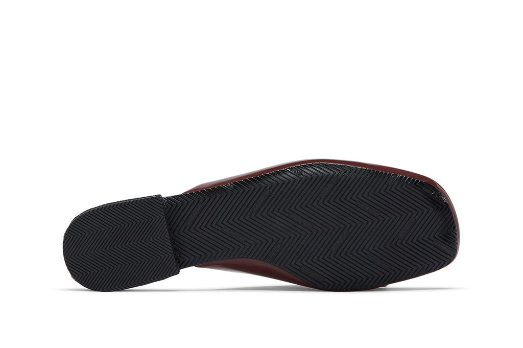Women's Sadie Slide in Deep Cherry rubber, outsole view