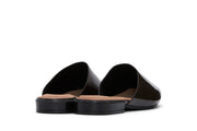 Women's Sadie Slide in Dark Chocolate rubber, back view