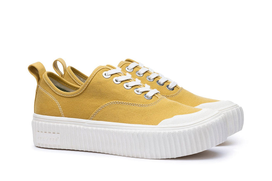 Women's Sato Oxford in Dijon canvas, three-quarter view