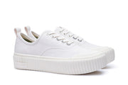 Women's Sato Oxford in Parchment canvas, three-quarter view