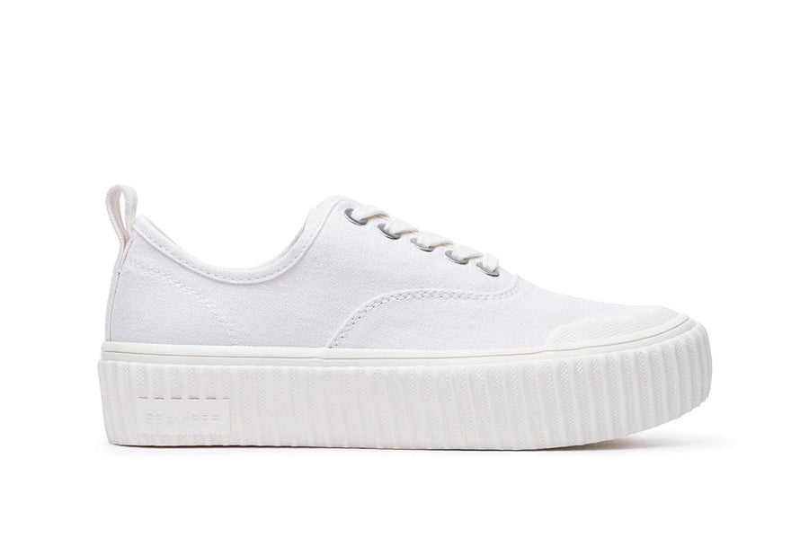 Women's Sato Oxford in Parchment canvas, side view