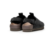 Women's Tahoe Trekker sandal in Black leather, heel view