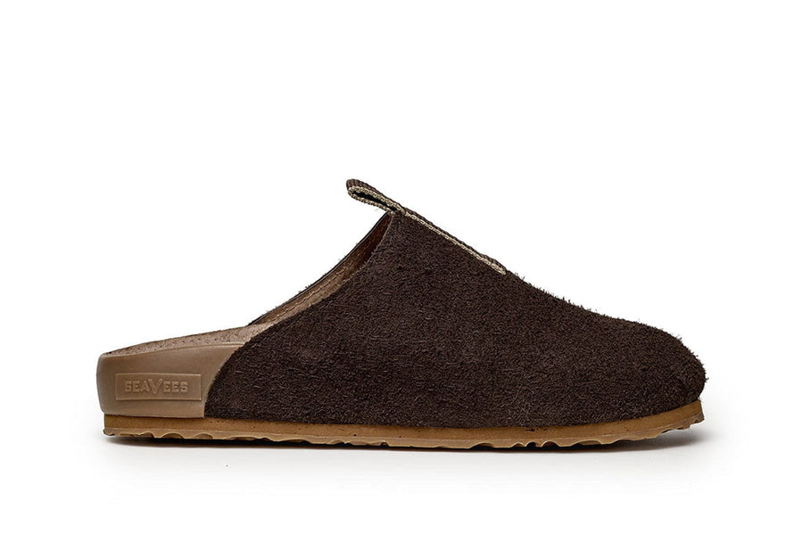 Women's Tiburon Trekker sandal in Espresso suede, side view