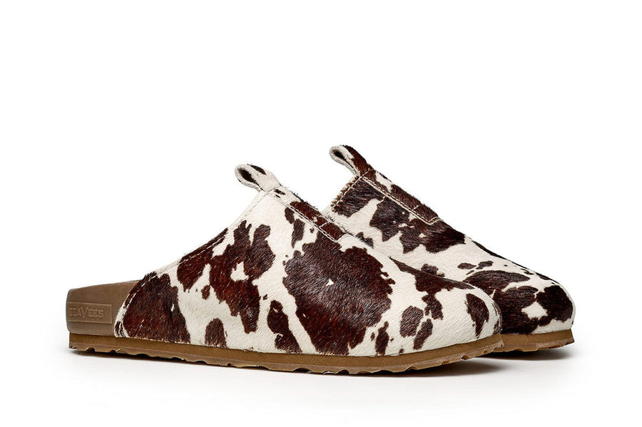 Women's Tiburon Trekker sandal in Western Hide hair-on leather, three-quarter view