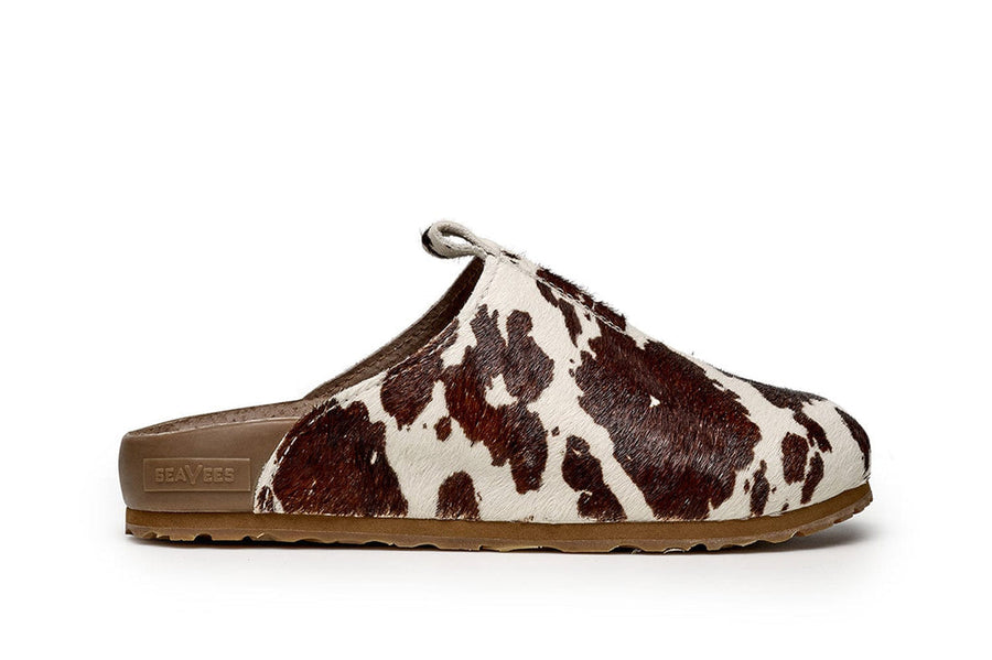 Women's Tiburon Trekker sandal in Western Hide hair-on leather, side view