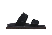 Women's Townsend Slide in Black suede, side view