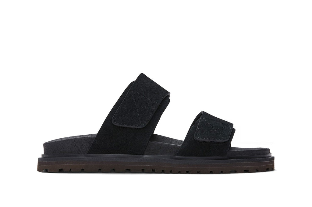 Women's Townsend Slide in Black suede, side view