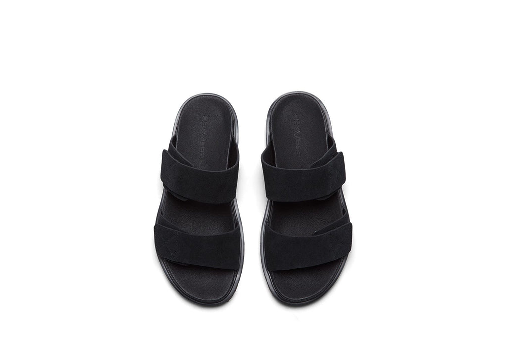 Women's Townsend Slide in Black suede, top view