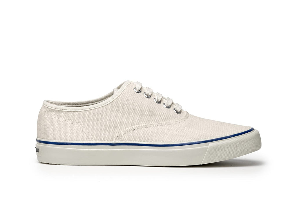 Women's Founders Edition Yacht Shoe in White canvas, side view