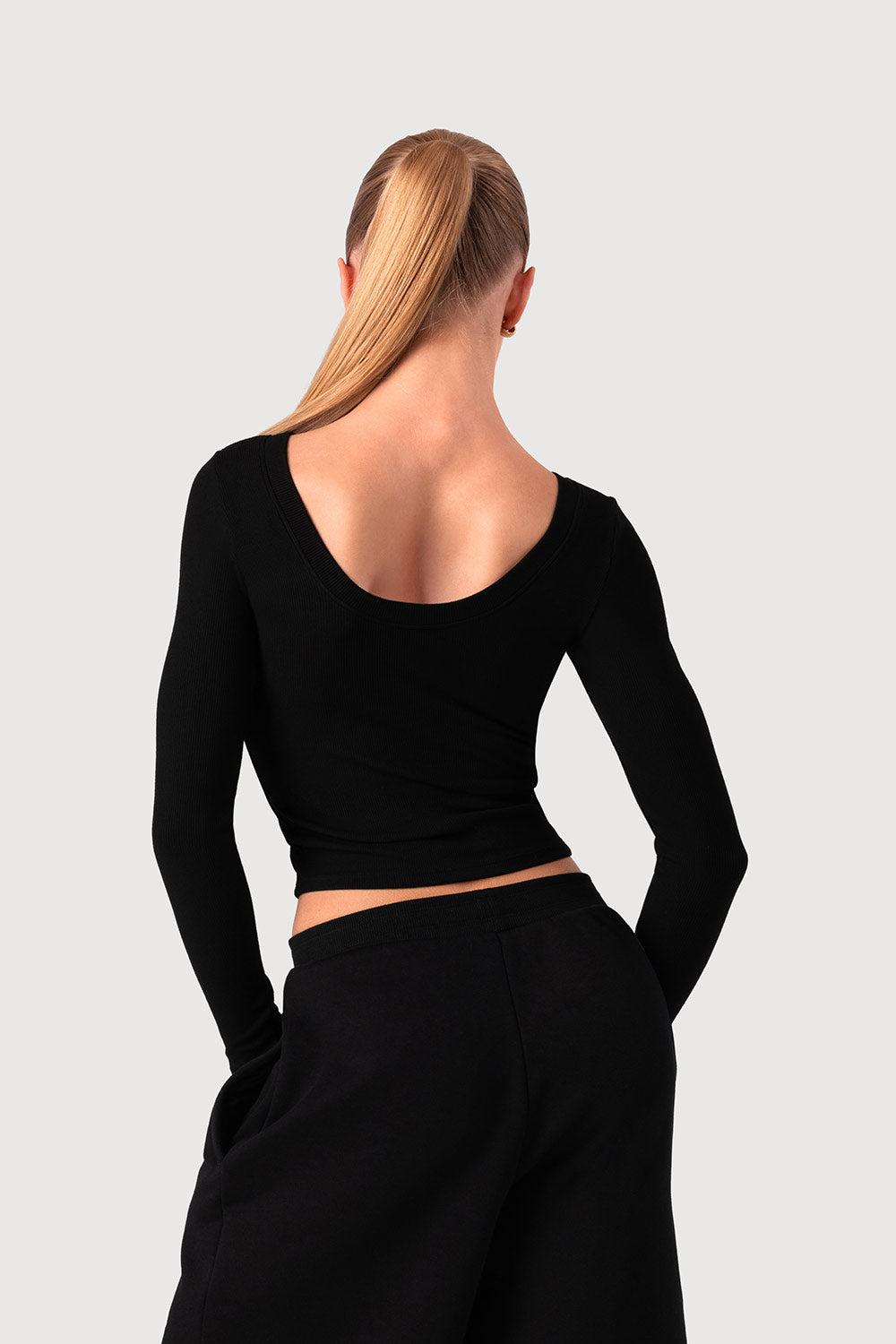 Girls Low Back Long Sleeve Top