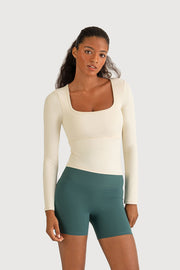 Ladies Apex Rib Long Sleeve Top