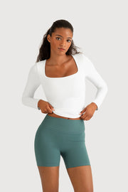 Ladies Apex Rib Long Sleeve Top