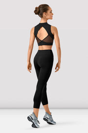 Ladies Rayna Mirage Print Zipper Crop Top