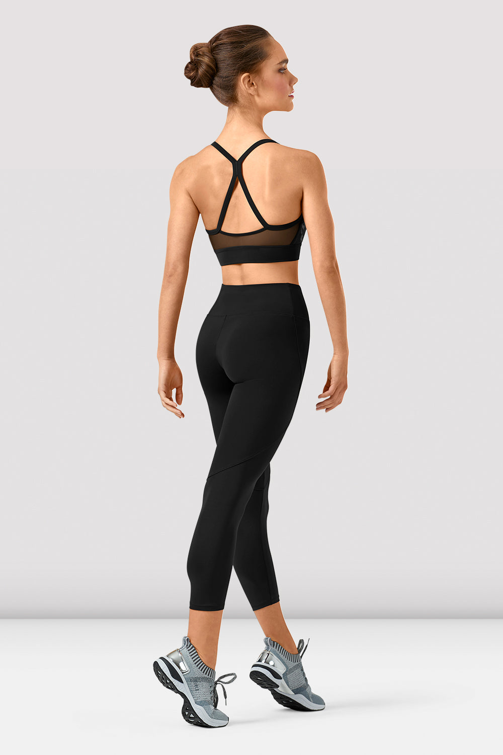 Ladies Polina Mirage Print Mesh Crop Top