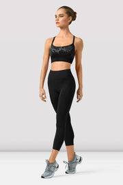 Ladies Polina Mirage Print Mesh Crop Top