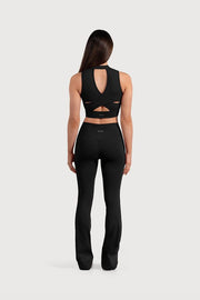 Ladies Active Zip Front Crop Top