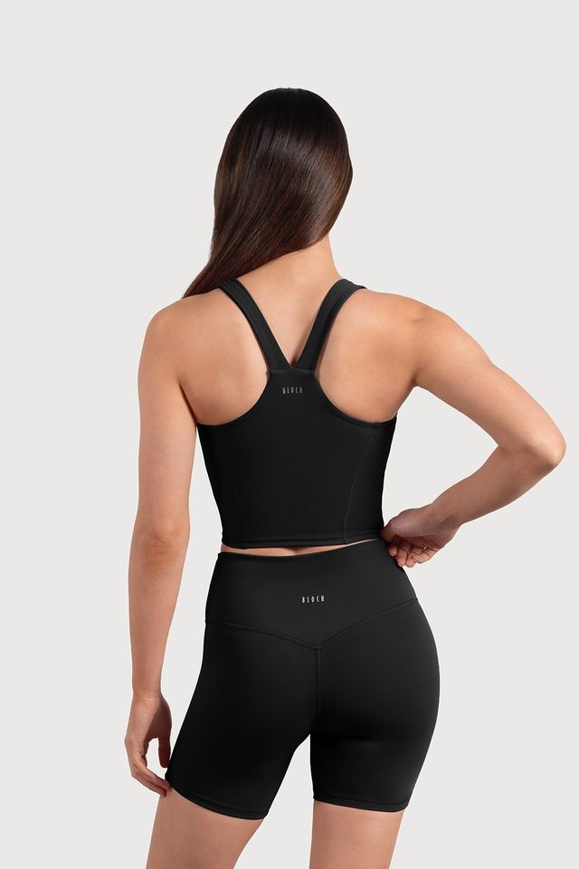 Ladies Active Racerback Corset Crop Top