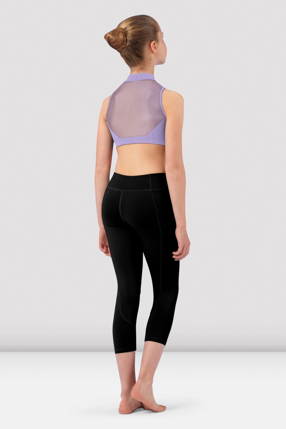 Girls Sadie Zip Front Crop Top