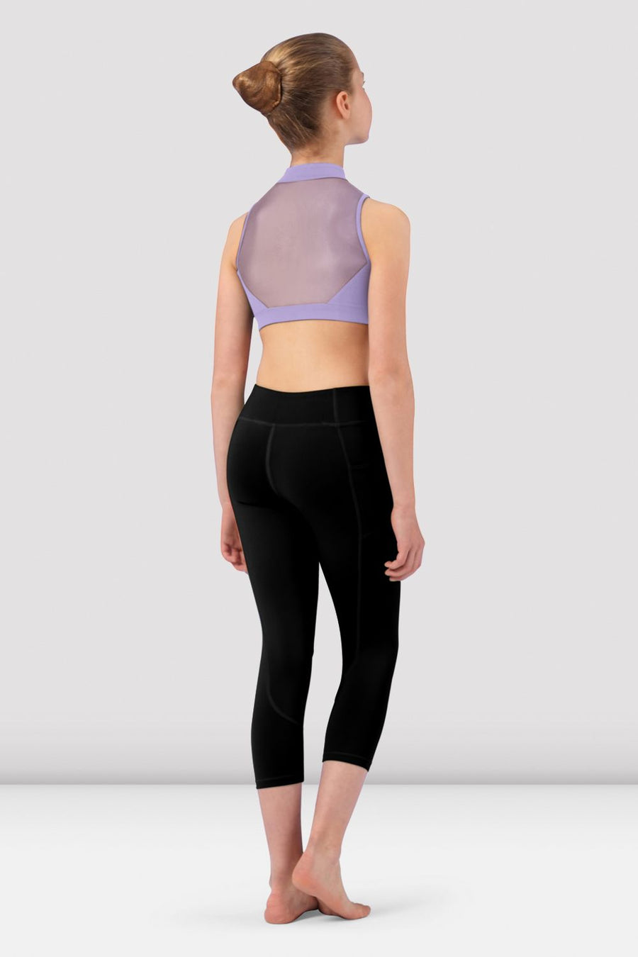 Girls Sadie Zip Front Crop Top