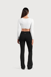 Ladies Active Long Sleeve Crop Top