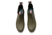 Women's Bolinas Off Shore Boot in Military Olive rubber, top view