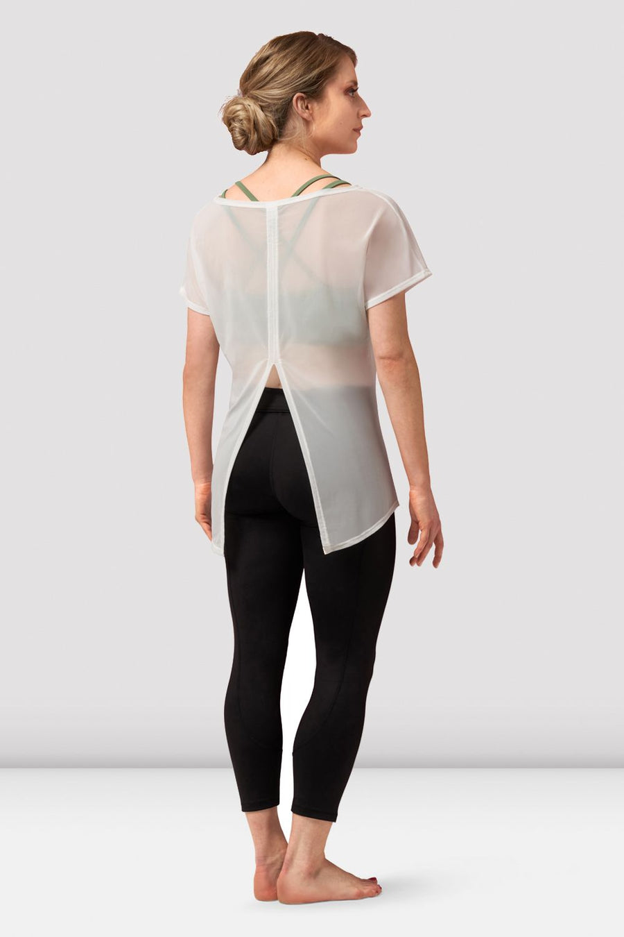 Ladies Haylee Mesh Tie Back Top