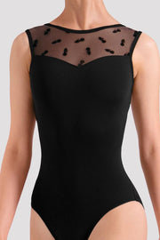 Ladies Amelia Floral High Neck Leotard