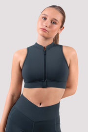 Apex Teen BLOCHeverhold Zip Front Crop Top