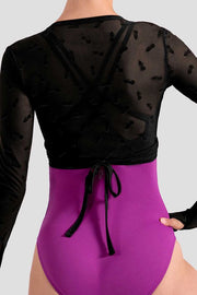 Ladies Luna Floral Long Sleeve Wrap Top
