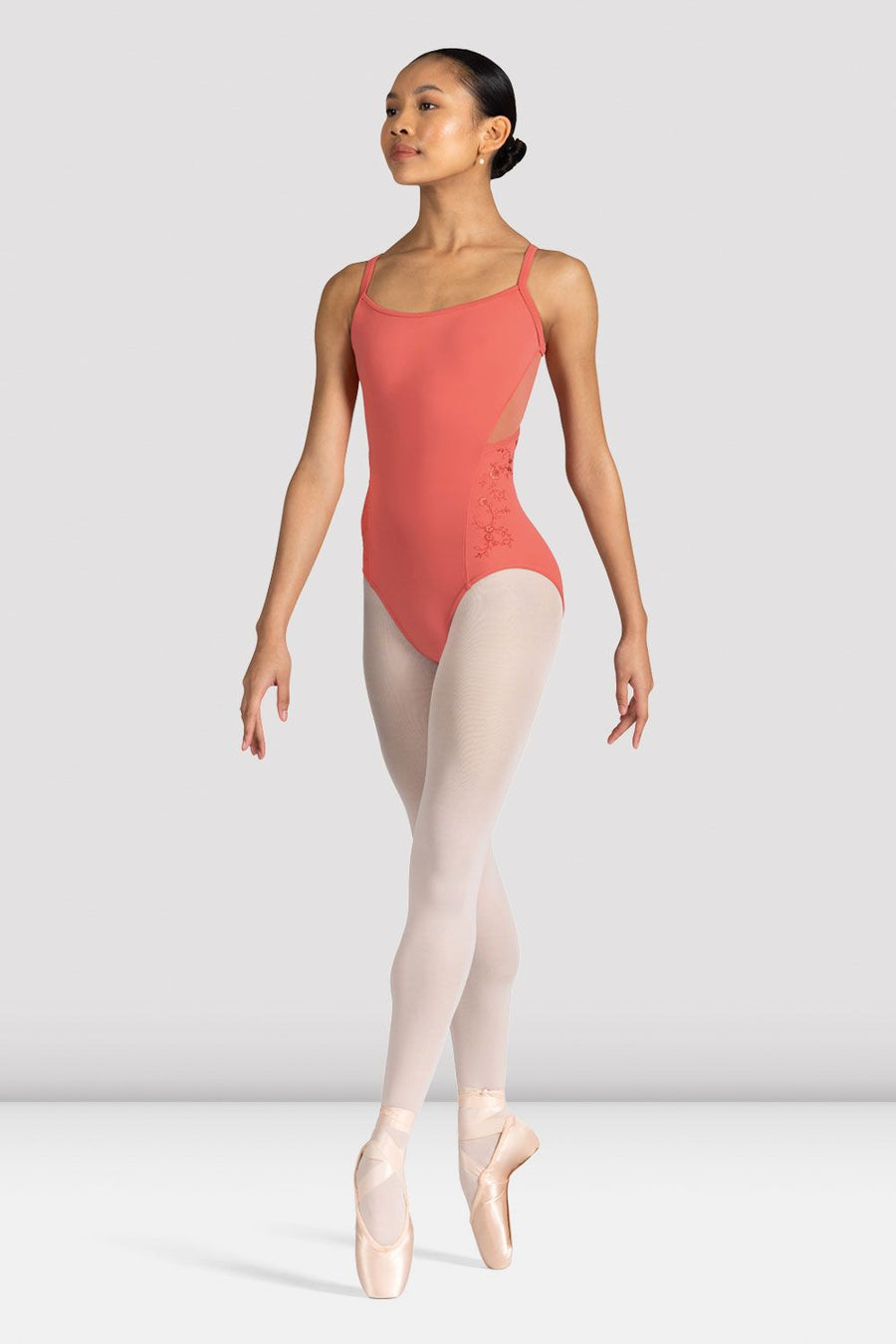 Ladies Zinnia Floral Scoop Neck Leotard