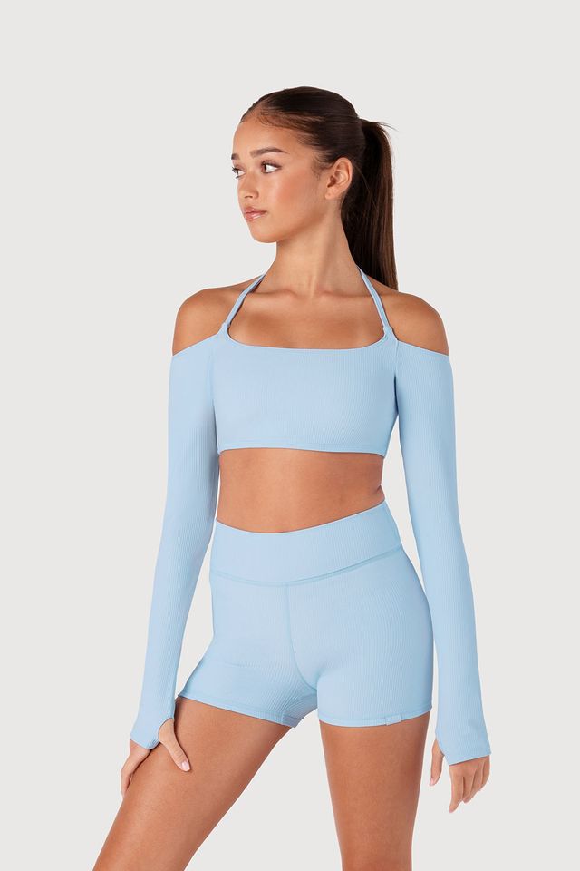 Girls Rib Bolero Crop Top