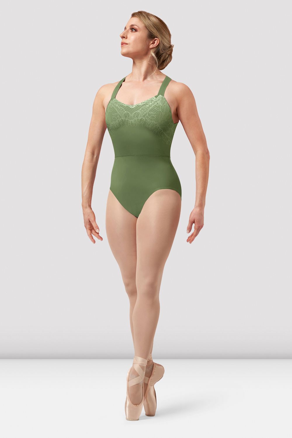 Ladies Amber Open Back Print Leotard
