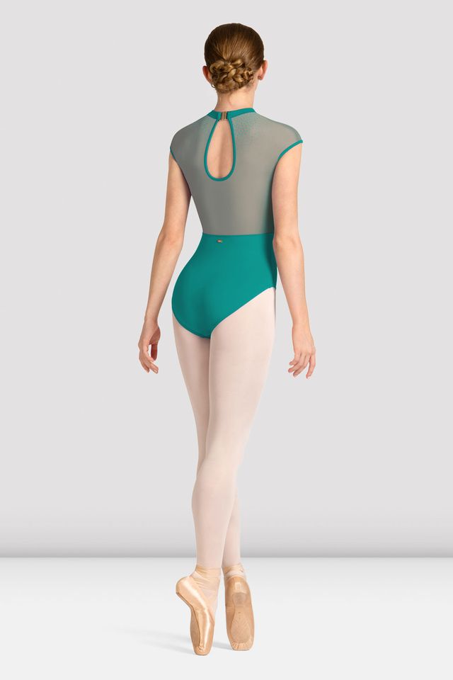 Ladies Mirella Celeste Cap Sleeve Printed Leotard