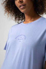 Ladies Tonal Bloch Print Oversized Tee