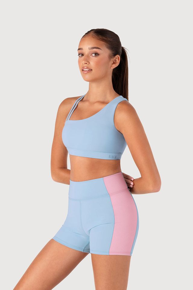 Girls Arch Contrast Rib Short