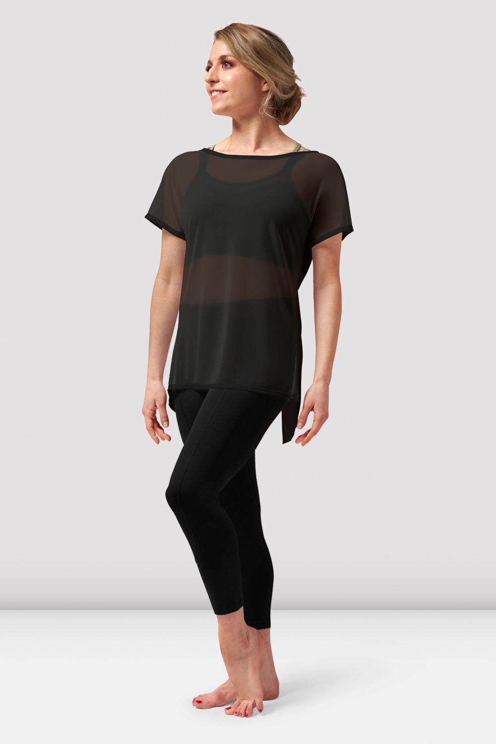 Ladies Haylee Mesh Tie Back Top