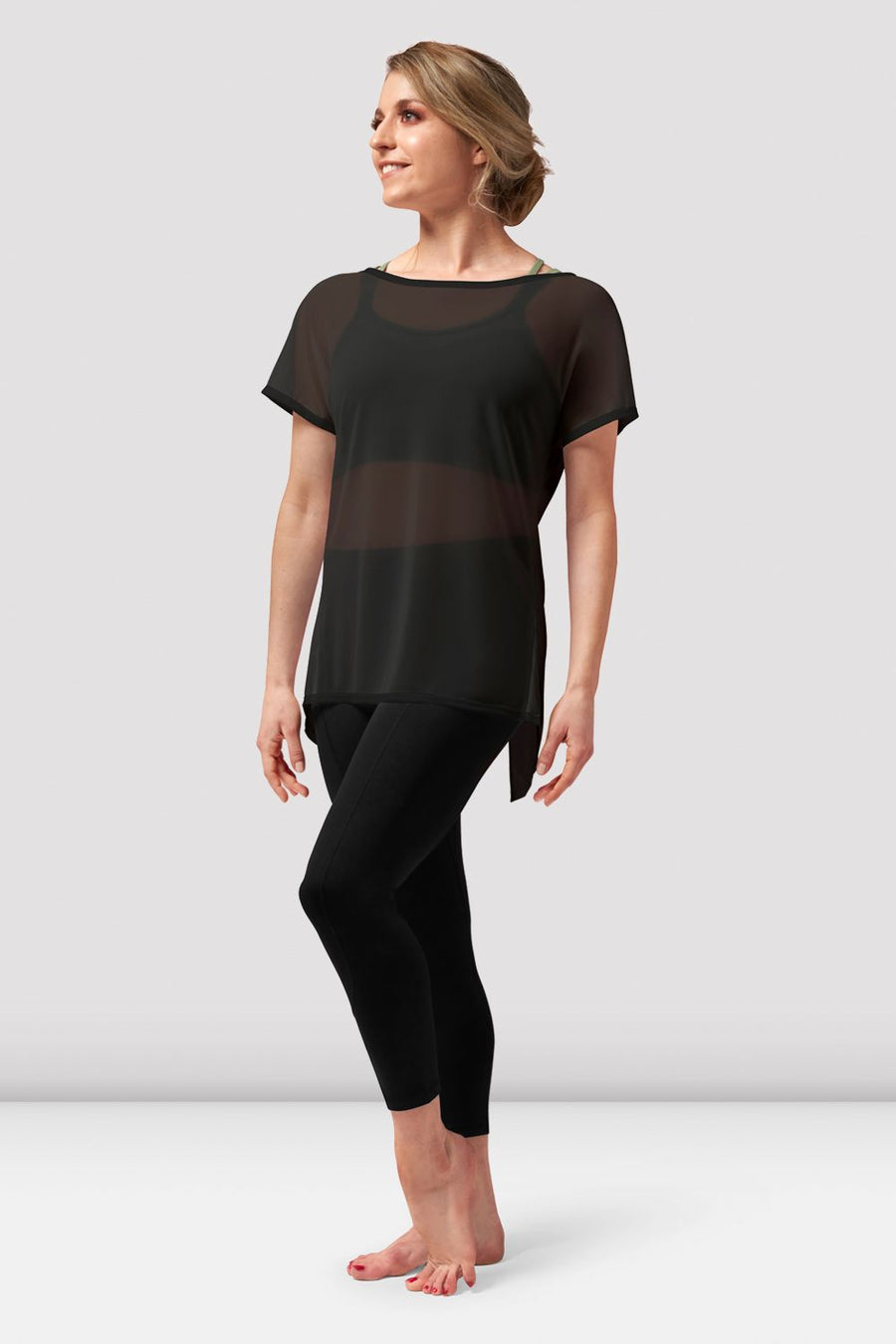 Ladies Haylee Mesh Tie Back Top