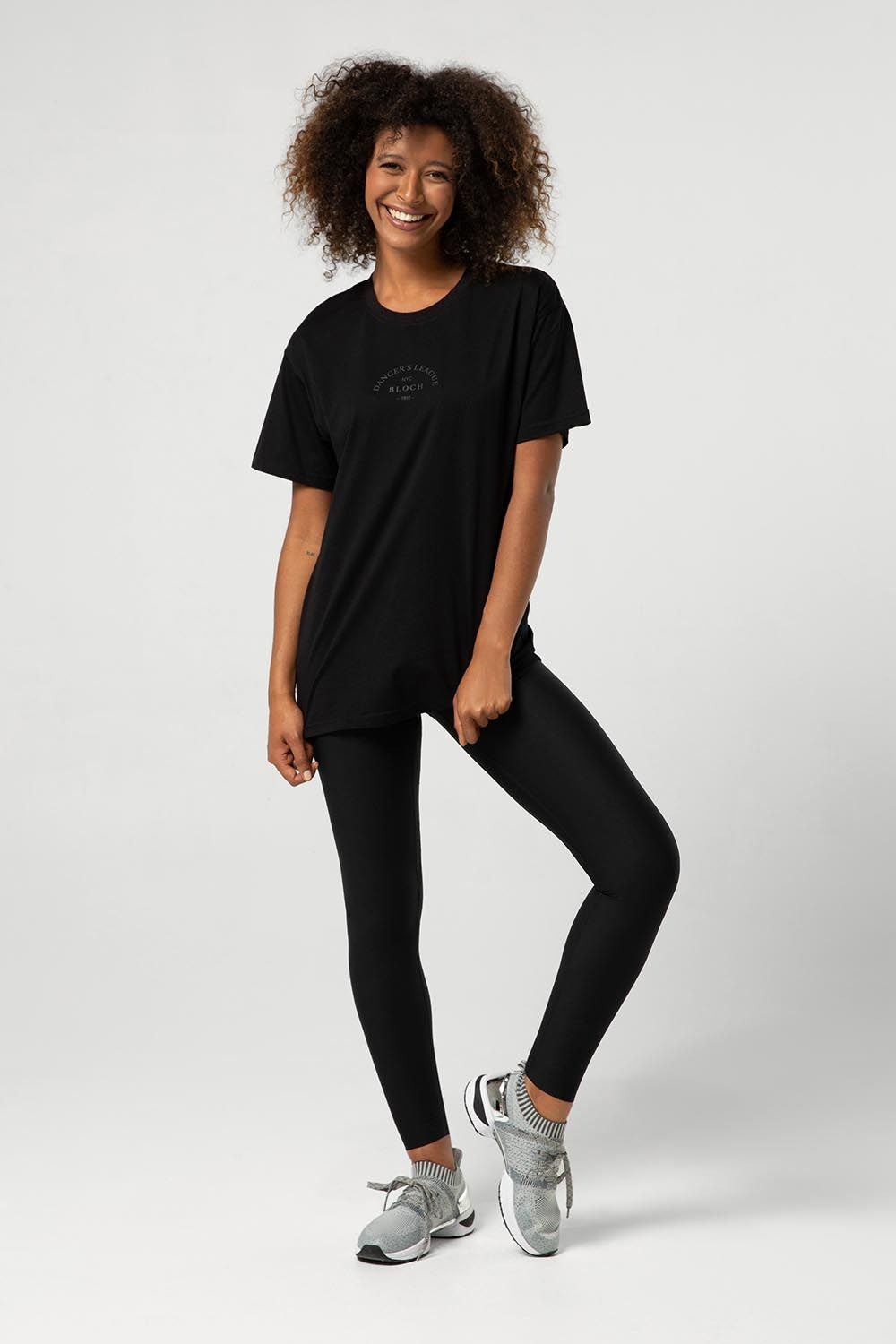 Ladies Tonal Bloch Print Oversized Tee