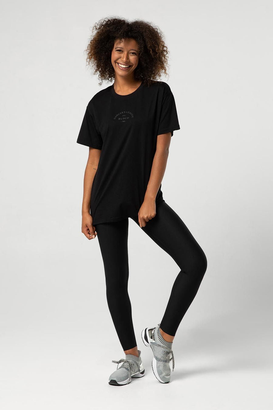 Ladies Tonal Bloch Print Oversized Tee